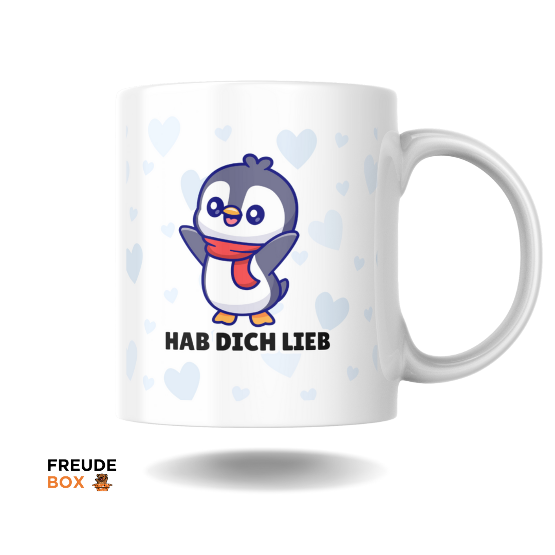 Keramiktasse Pinguin "Hab dich lieb" 300 ml