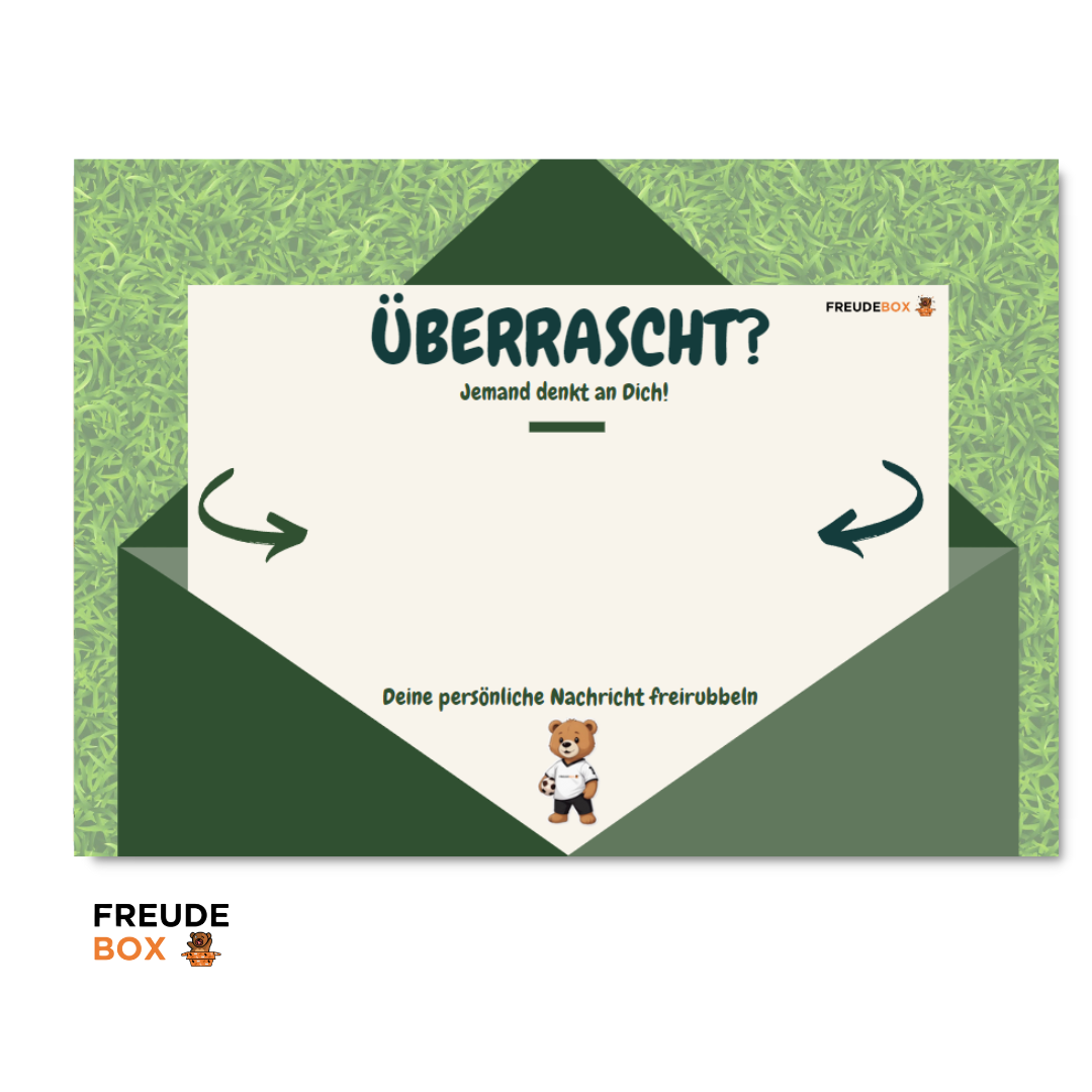 Grußkarte: Fußballgeschenk ✏️